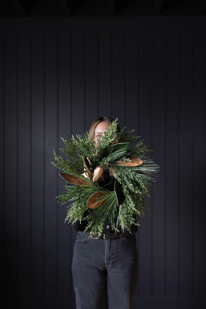 Magnolia Norfolk Cypress Wreath