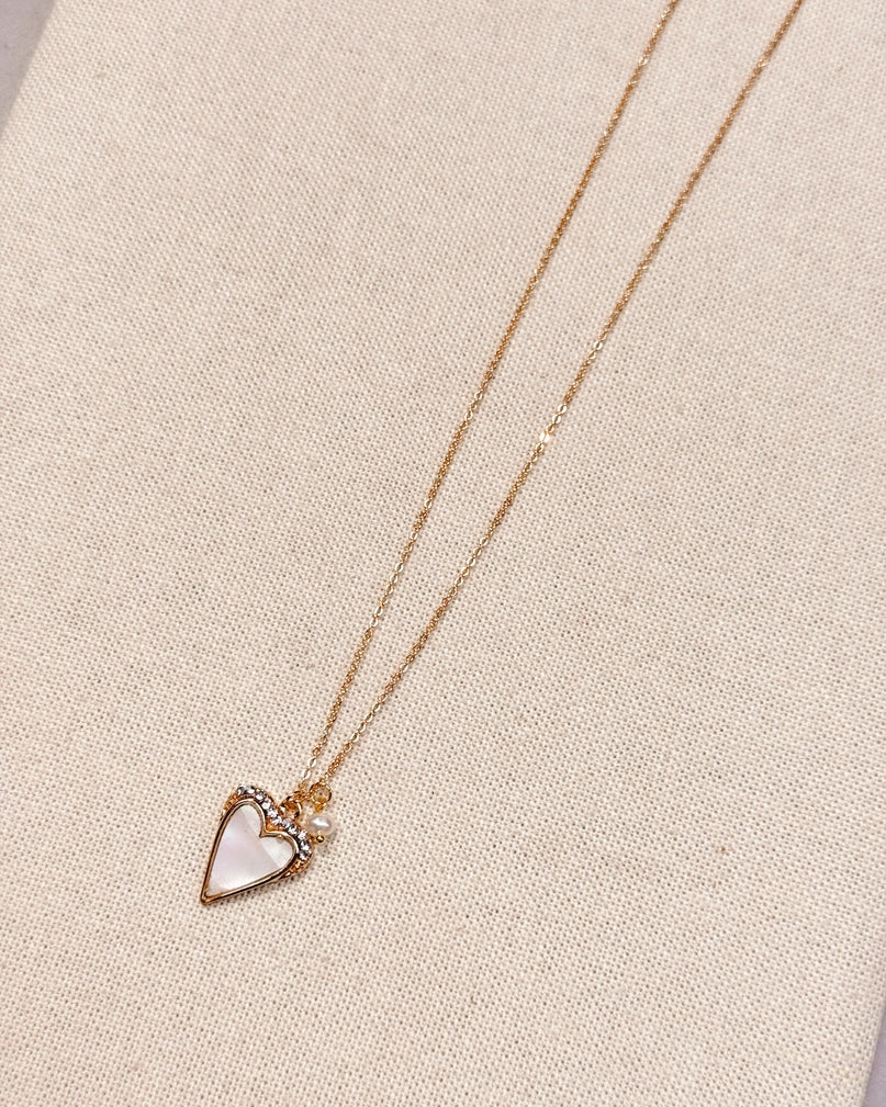 Rhinestone Heart Necklace