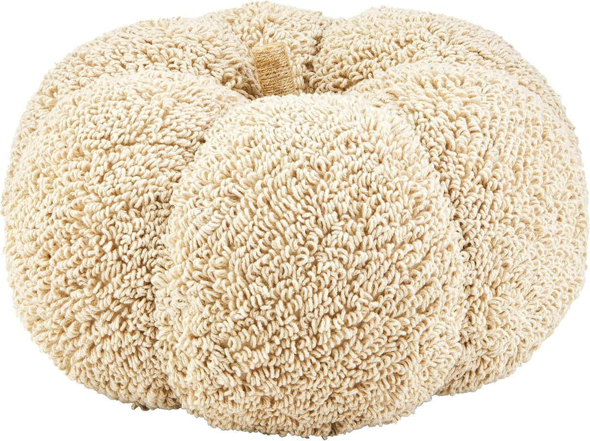 tufted cream large pumpkin 10x10