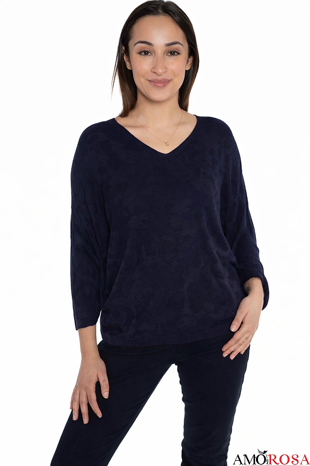 Printed V Neck Top