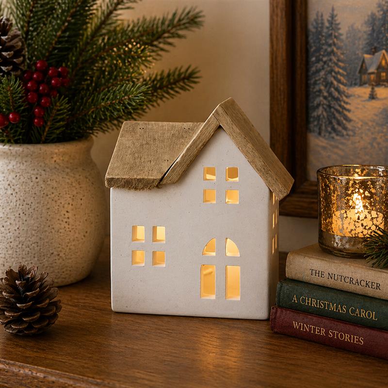 Wood Trimmed LED House