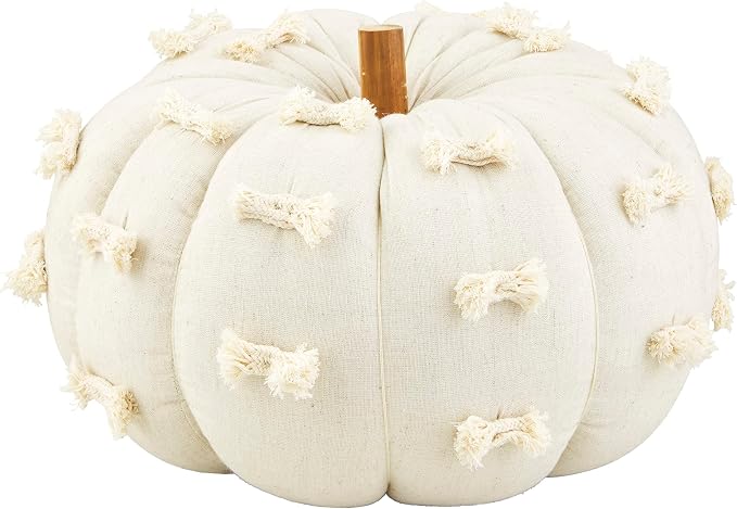 cream dotted medium pumpkin