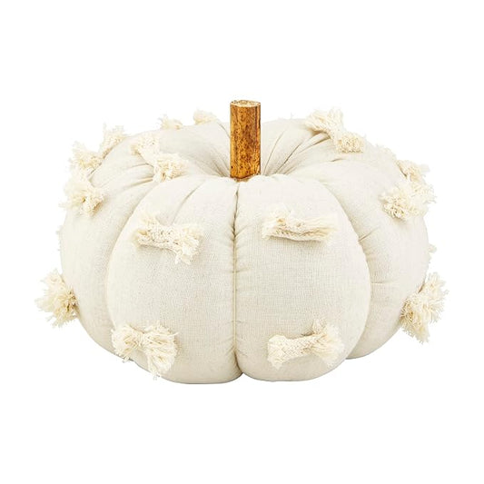 cream dotted small pumpkin