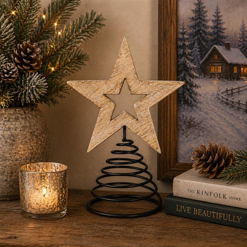 Wood Star Tree Topper