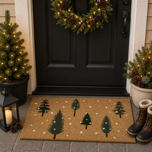 Snowy Trees Long Doormat