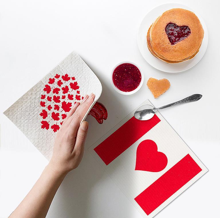Canada Flag Dishcloth