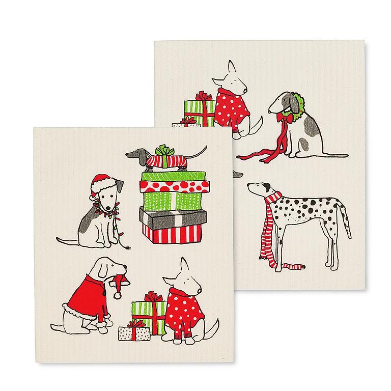 Holiday Dogs Dishcloths