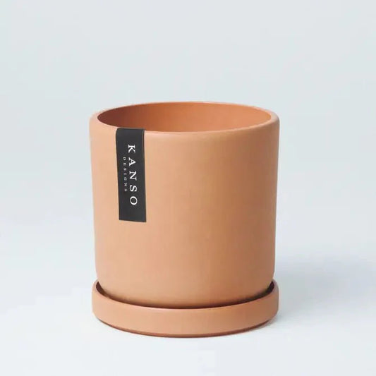 Dusted Clay Planter w/Saucer - 4"