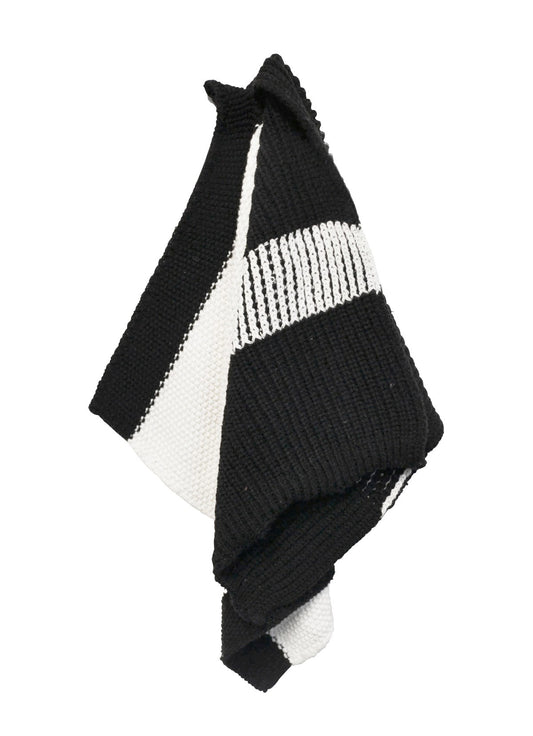 Black/Cream Towels - S/2