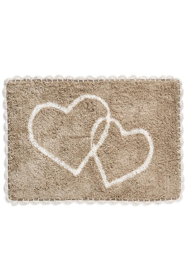 Heart Bathmat w/Lace
