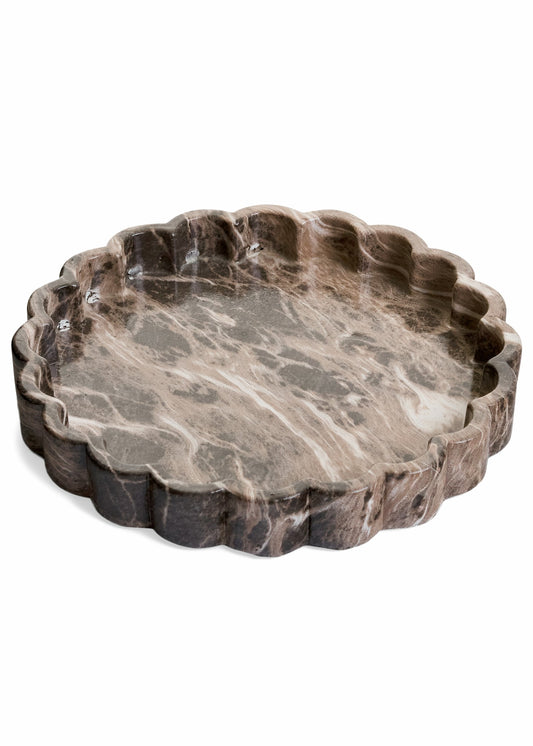 Marble Scalloped Tray