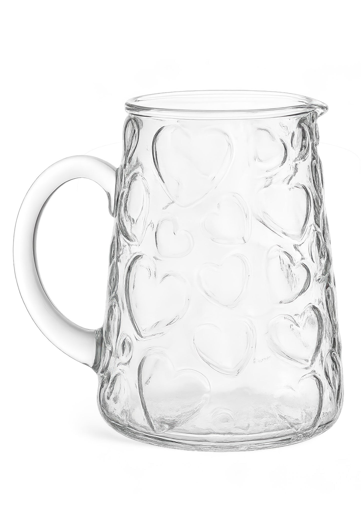 Glass Pitcher w/Heart Design