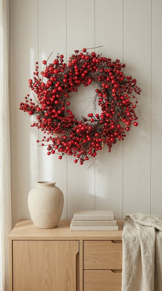 24" Red Berry Wreath