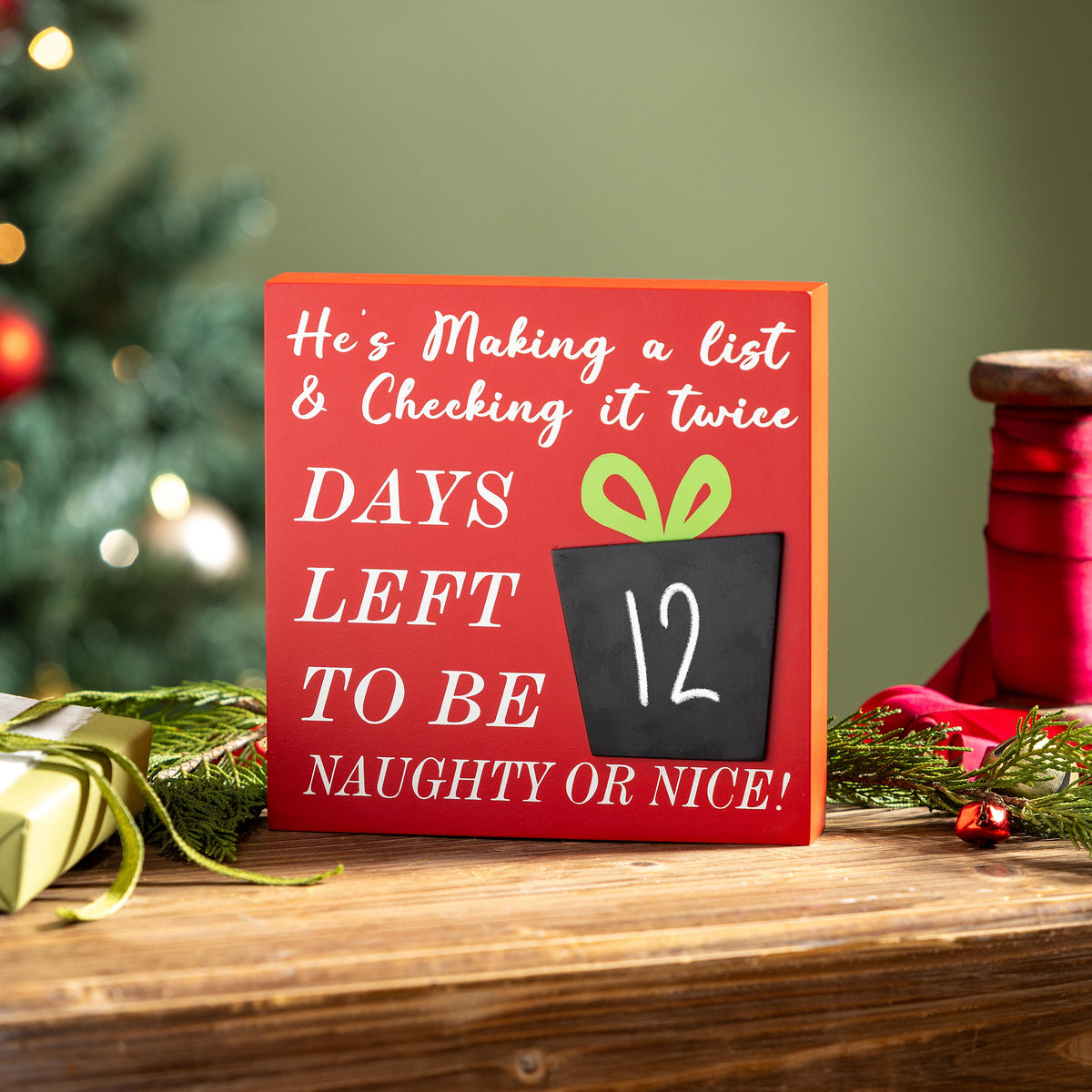Naughty/Nice Countdown Sign