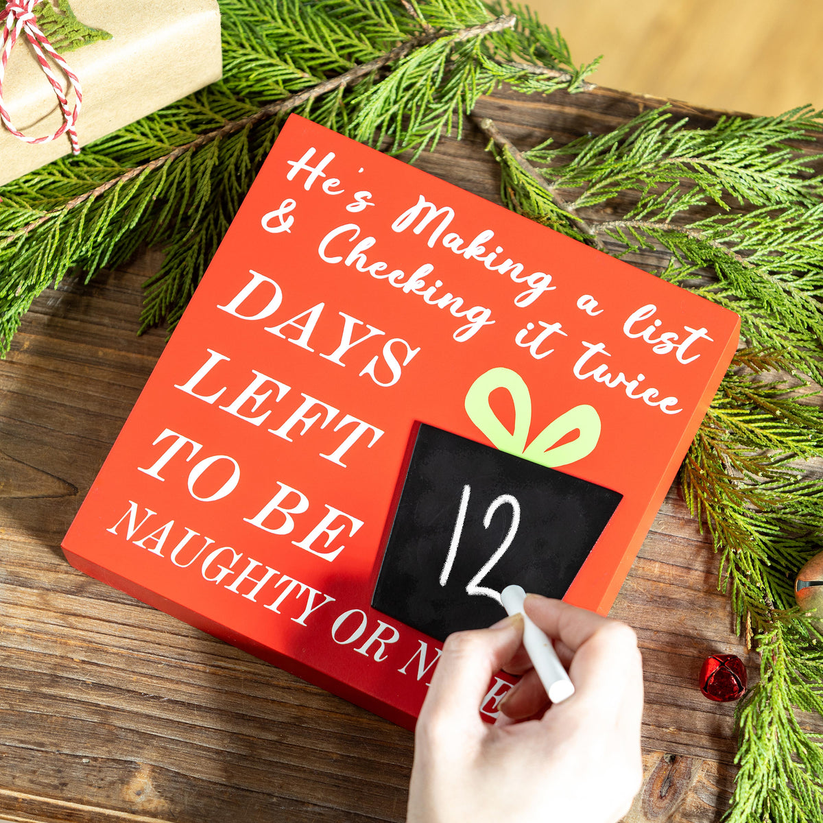 Naughty/Nice Countdown Sign