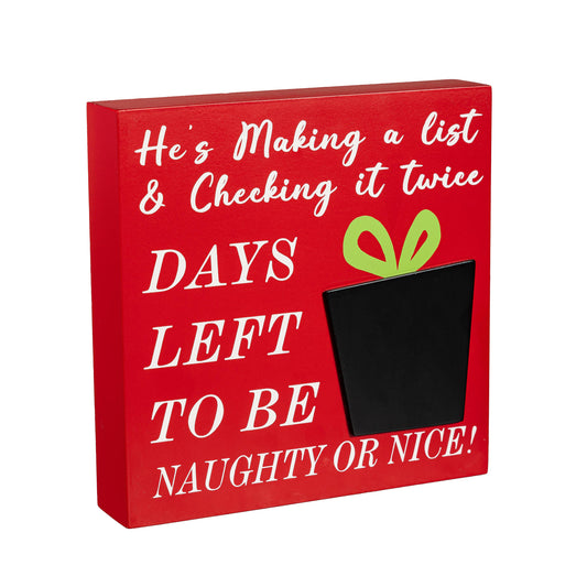 Naughty/Nice Countdown Sign