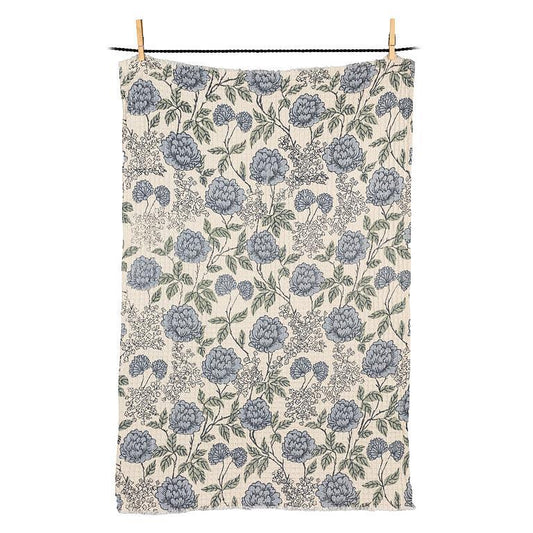 Blue Floral Tea Towel