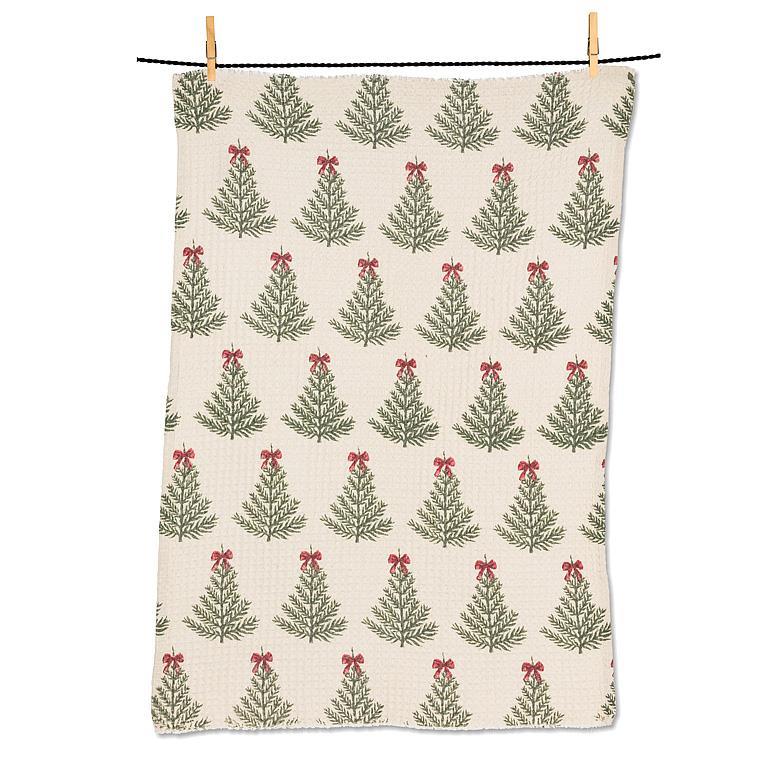 Trees w/Bows Tea Towel