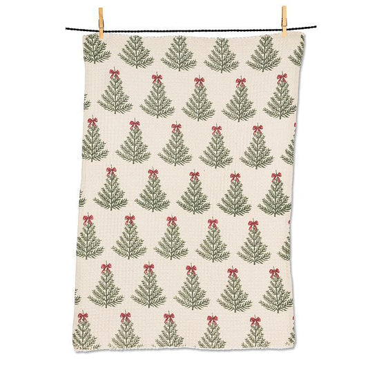 Trees w/Bows Tea Towel