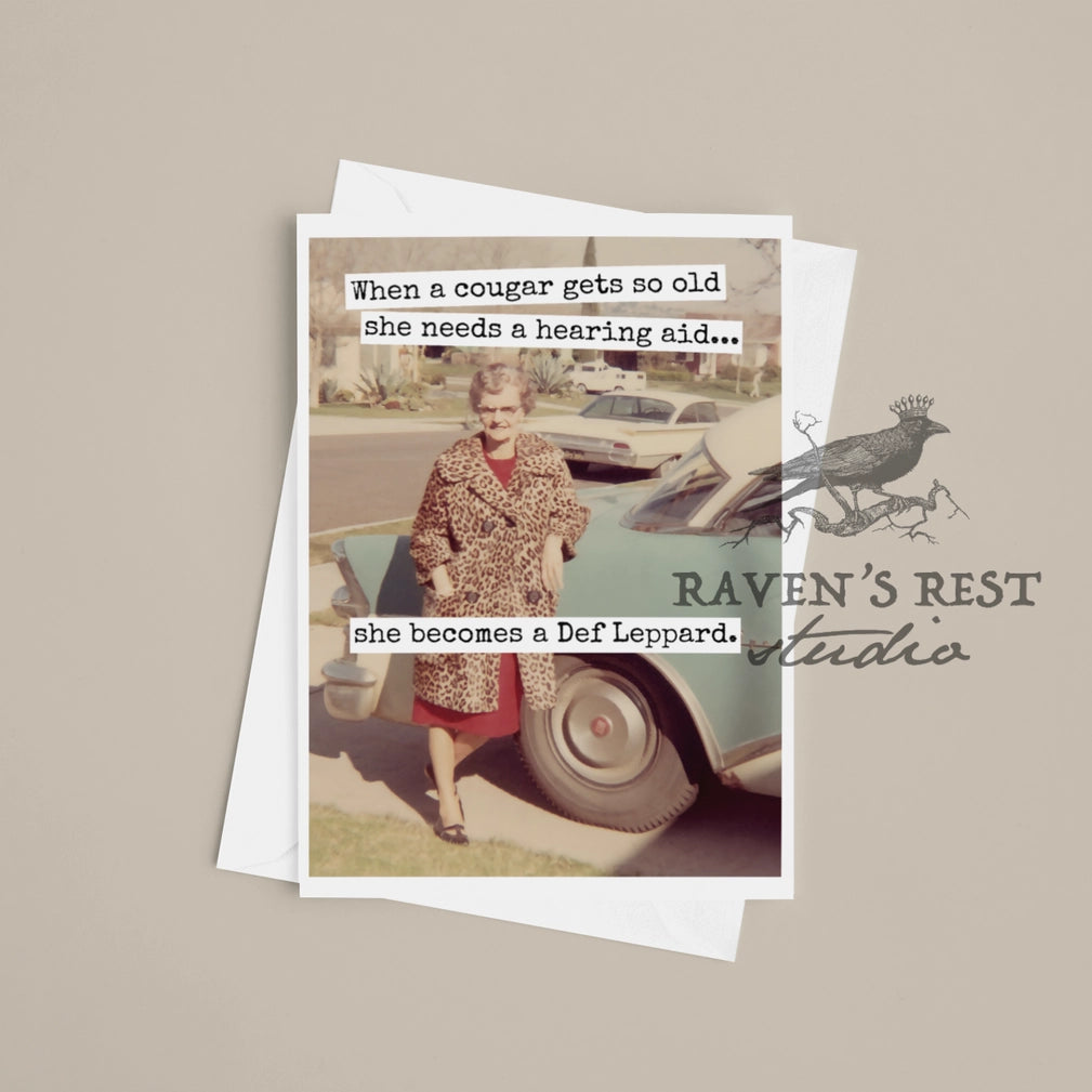 When A Cougar Gets Old Card