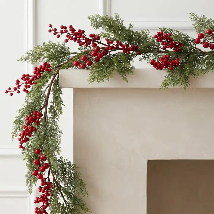 Cypress Red Berry Garland