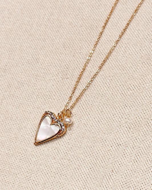 Rhinestone Heart Necklace