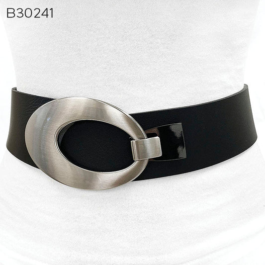 Leather Belt w/Elastic Back