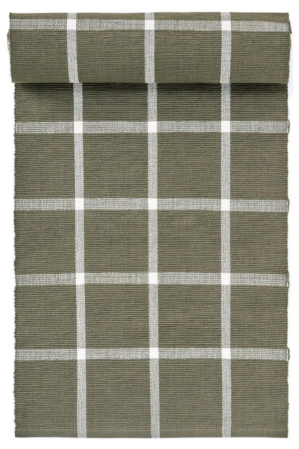 Checked Green Table Runner