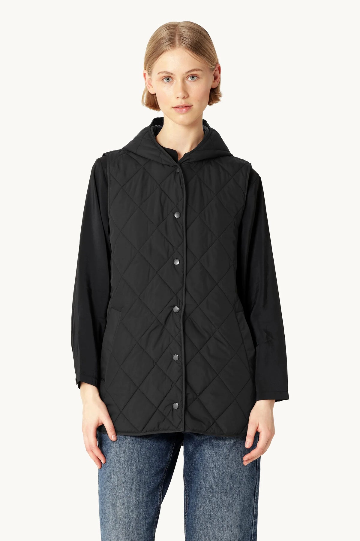 Quilted Long Vest