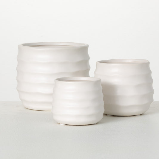 White Ceramic Planter