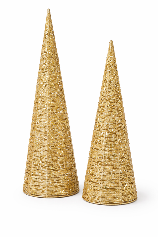 Gold Glitter LED Tree