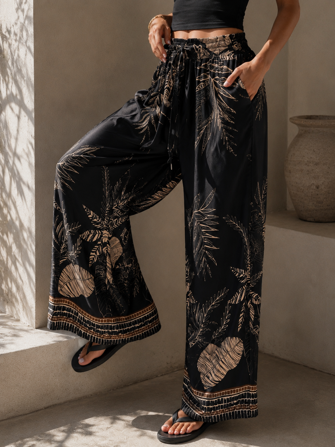 Leaf Printed Pant