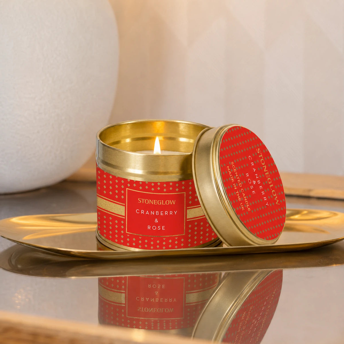 Cranberry & Rose Candle Tin