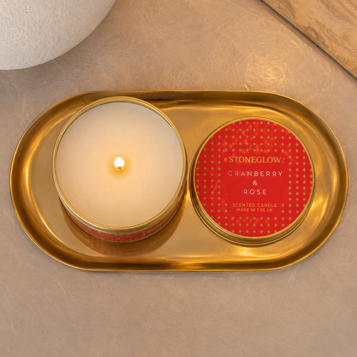 Cranberry & Rose Candle Tin