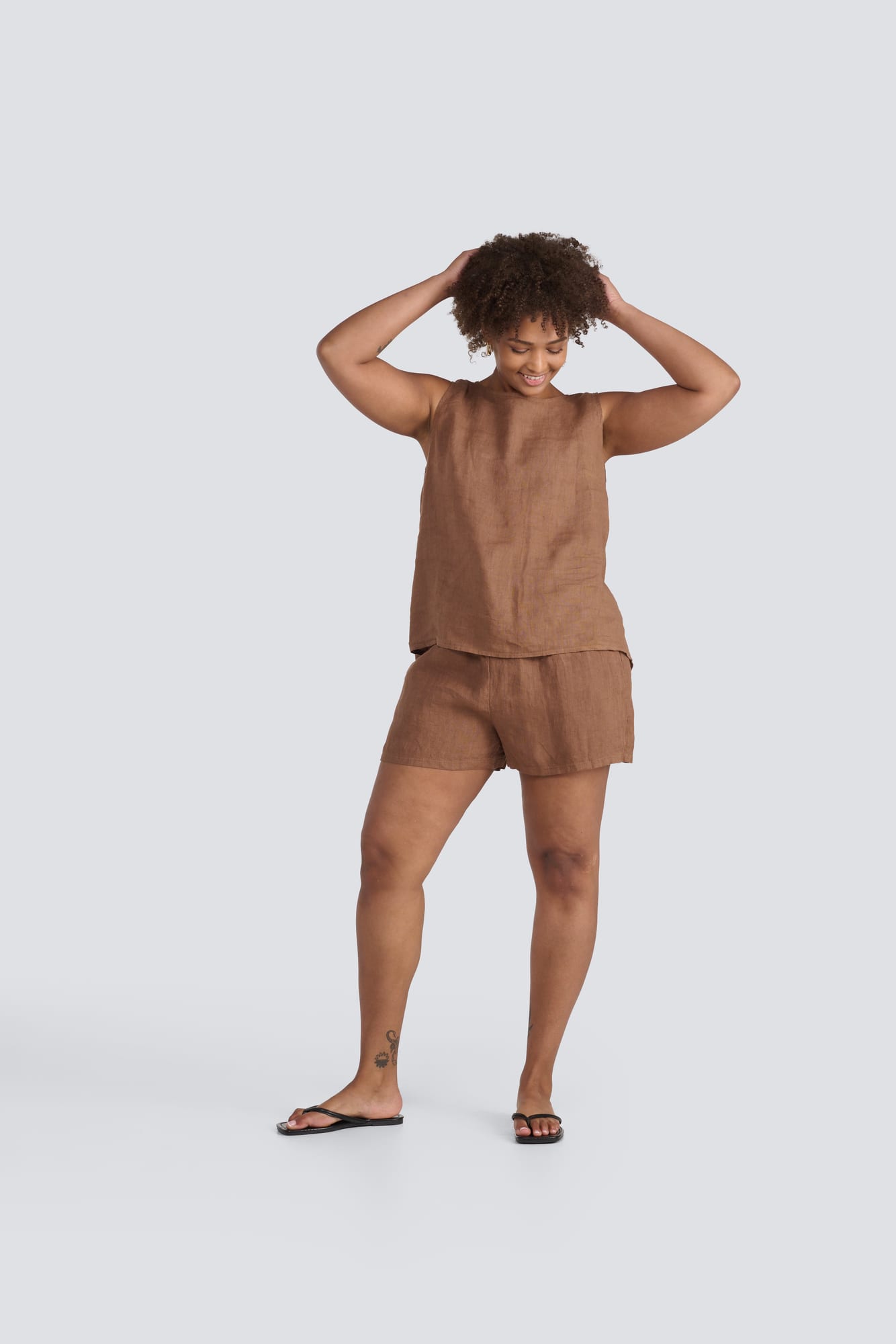 Linen Button Back Cami