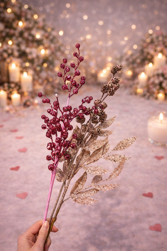 Pink Berry Spray w/Glitter