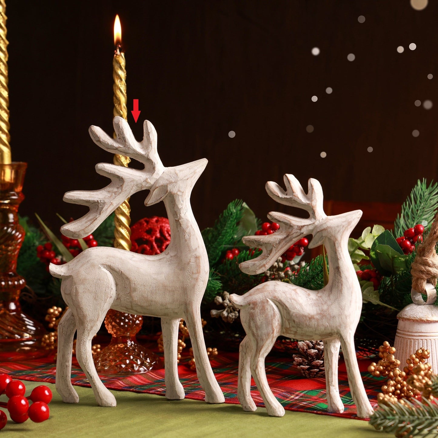 White Wood Reindeer