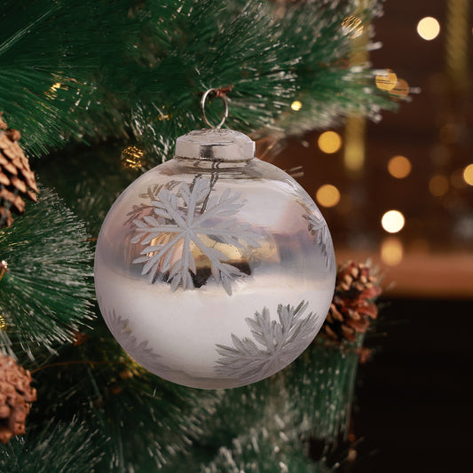 Snowflake Glass Ornament