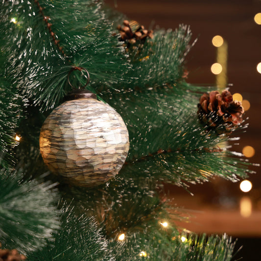 Ribbed Gold Ornament