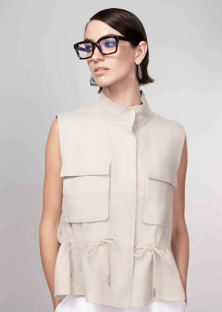 Linen Utility Vest