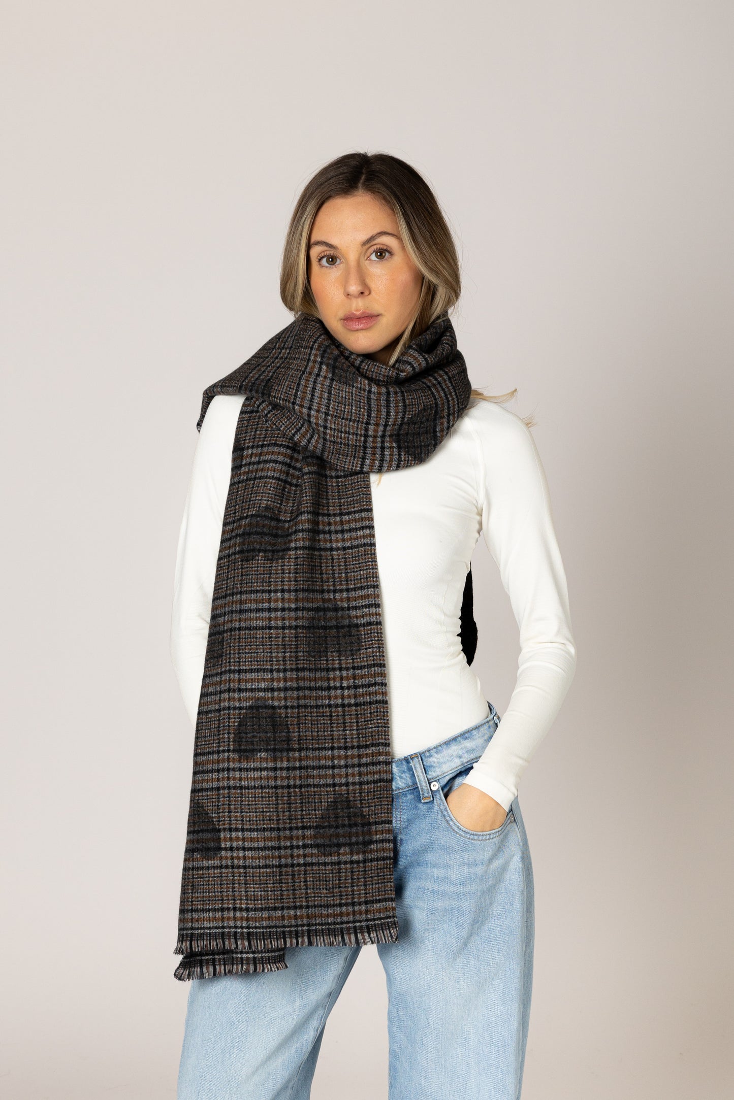 Heart Plaid Scarf