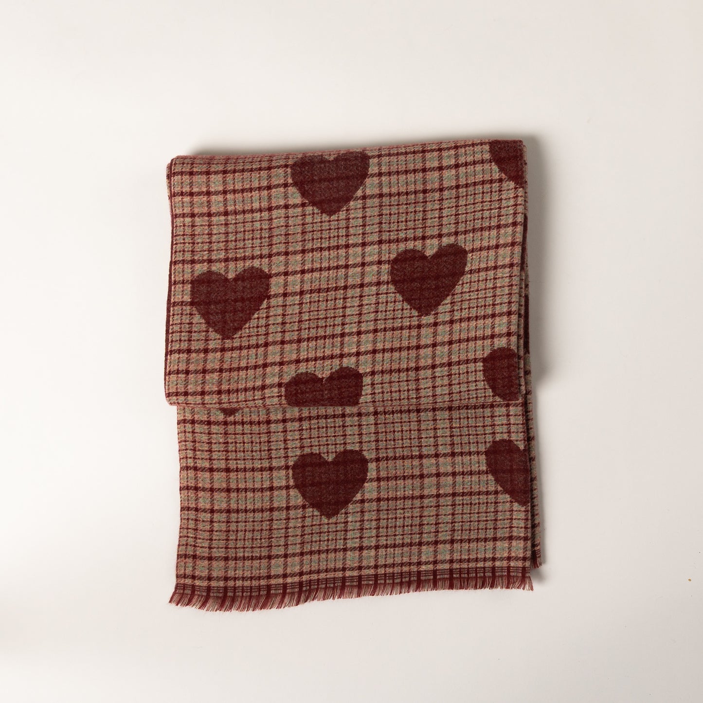 Heart Plaid Scarf