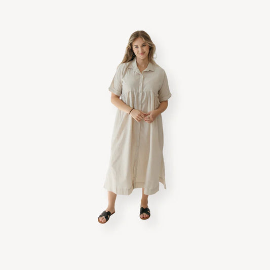 Buttoned Shirt Dress