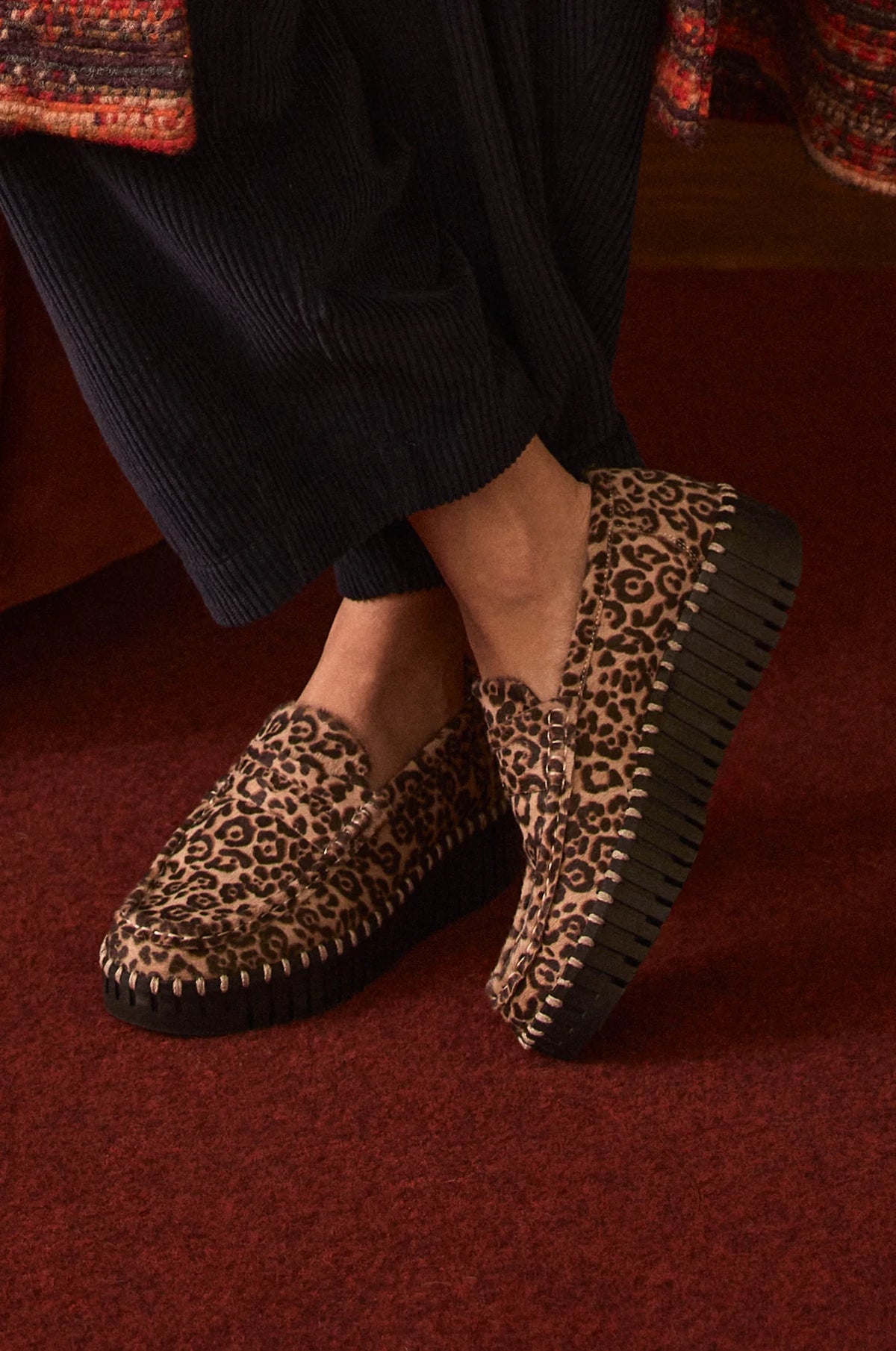 Tulip Leopard Penny Loafers