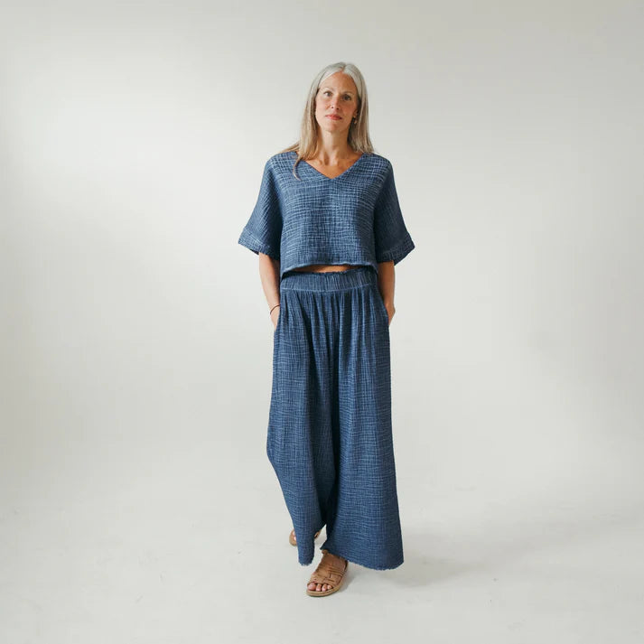 Crinkle Palazzo Pant