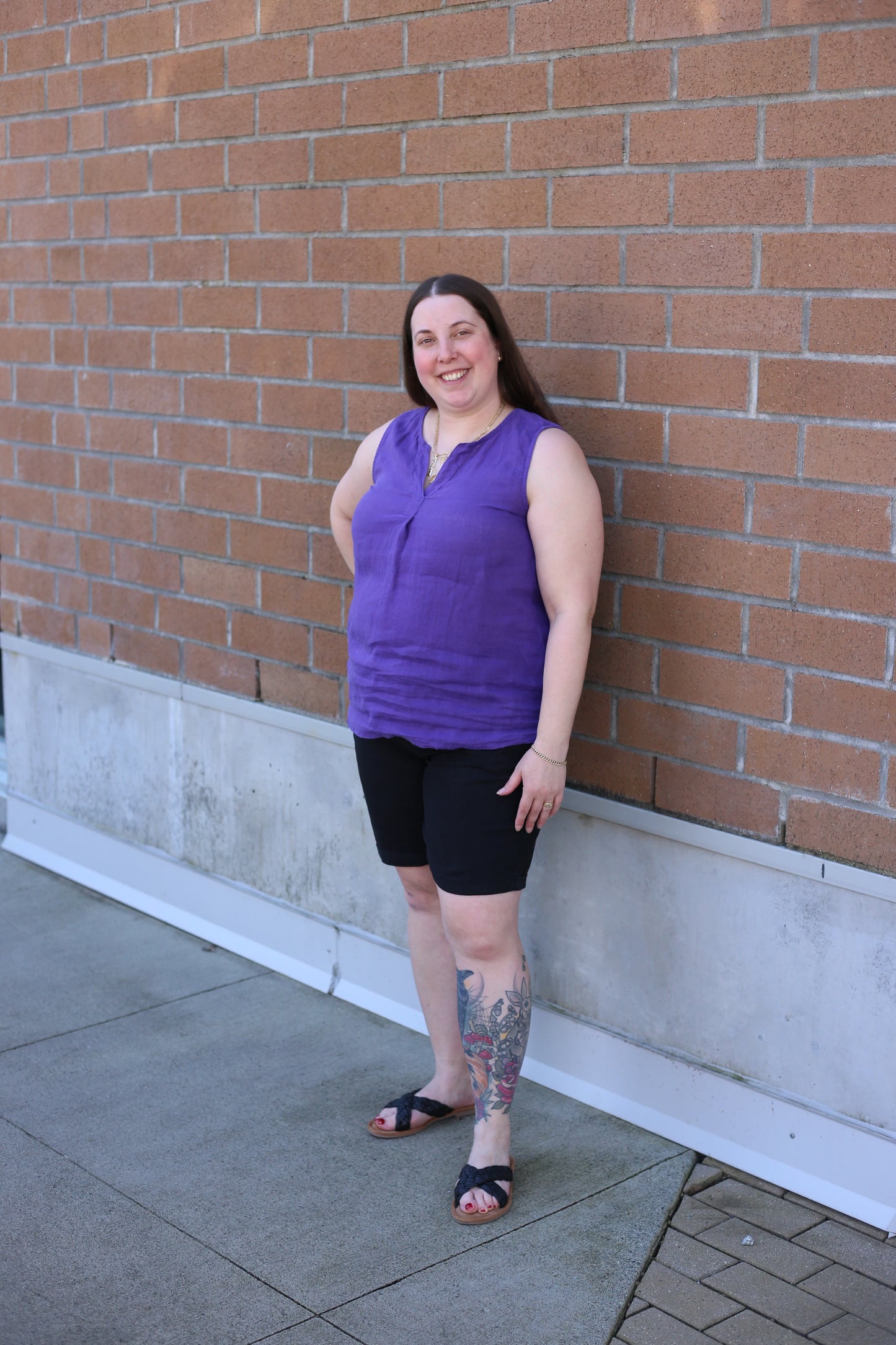 Linen V Neck Tank