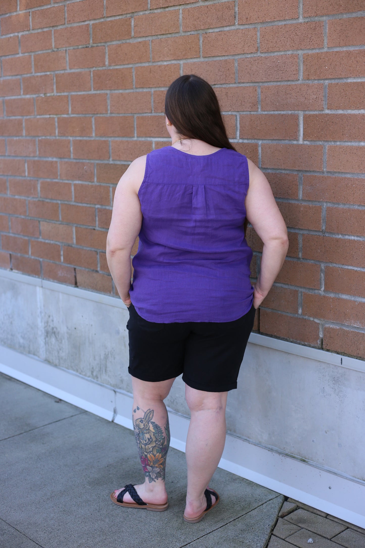 Linen V Neck Tank