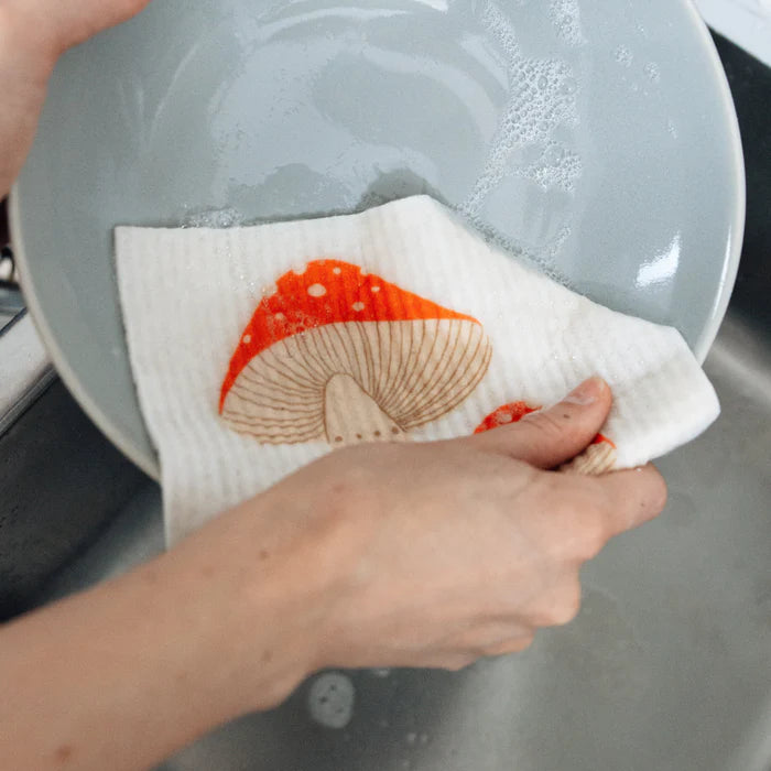 Swedish Dishcloth - Mushrooms