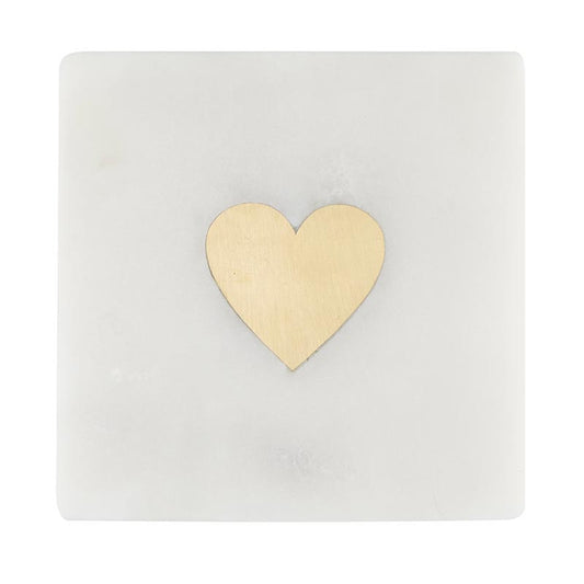 Marble Coaster w/Heart
