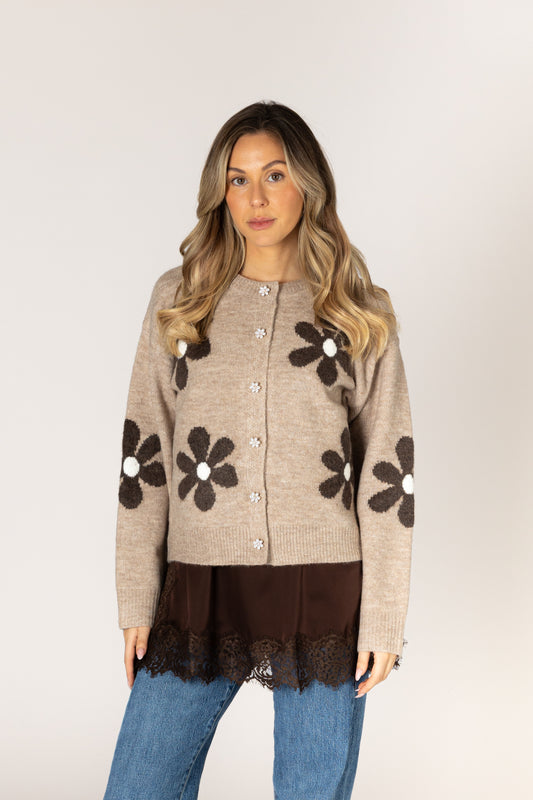 Jorgie Flower Cardigan